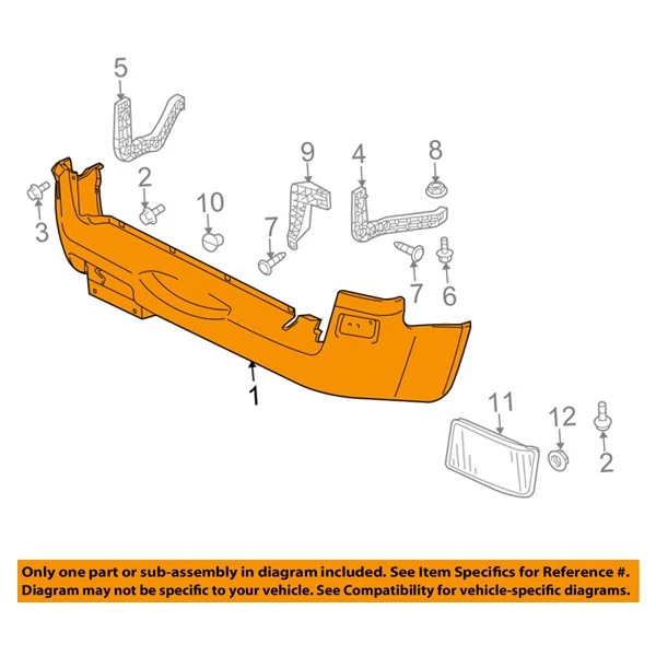 For 06-13 Grand Vitara Rear Bumper Cover Assembly Primed SZ1100135 7180065832T2G - Imagem 3 de 4