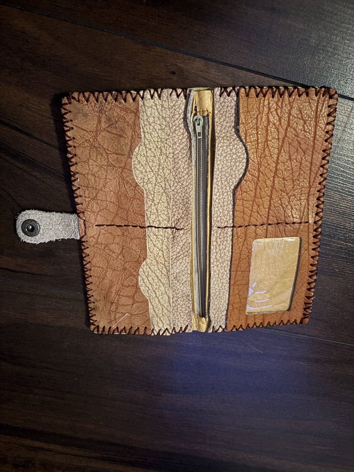 Ashburn Collection Patchwork Natural Cowhide Leat… - image 3