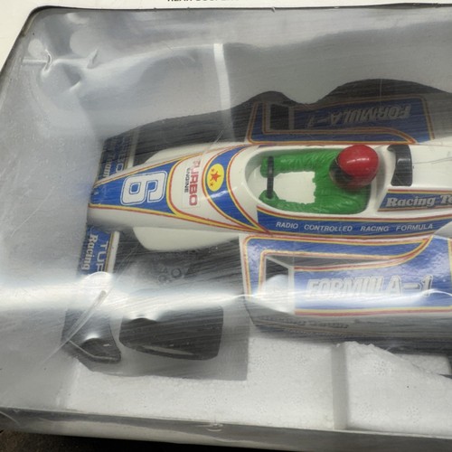 Vtg RC F1 Road Racer Racecar Original Box Formula 1 w/ control Sunoco 80s toy - Picture 5 of 14