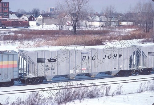 Original Slide- NS Big John Covered Hopper 269256 At Buffalo, NY 2/94
