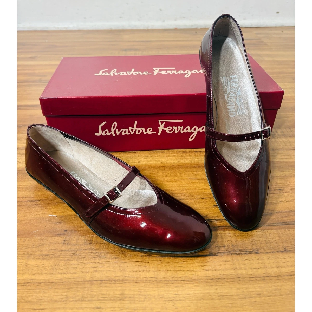 Salvatore Ferragamo Women's Mary Jane Flats and Oxfords for sale