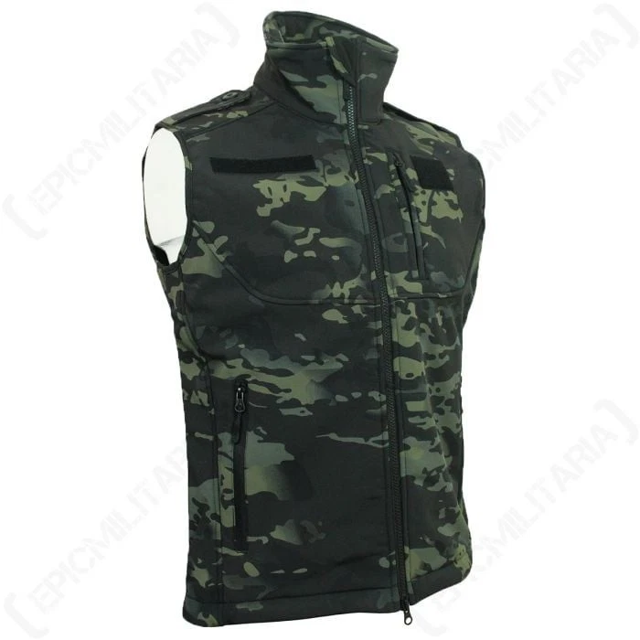 Black Multitarn Camo Softshell Vest - Waterproof - Lightweight - Breathable
Opens in a new window or