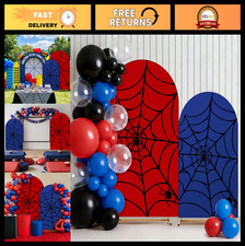 2 Set Spider Web Arch Backdrop Covers 6ft 7.2ft for Halloween Party Props