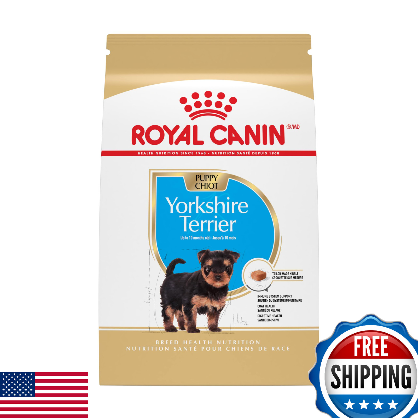 Royal Canin Yorkshire Terrier Puppy Dry Dog Food, 2.5 lb - Breed Health Nutritio