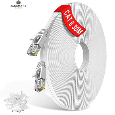 Cat6 Ethernet Kabel 30m/20m/15m/10m/5m/3m/2m/1m Flat Lan RJ45 High 30m