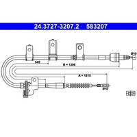 ATE 24.3727-3207.2 Seilzug, Feststellbremse