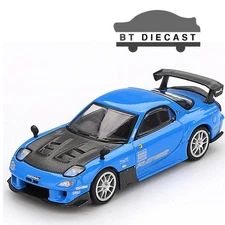 MINI GT MAZDA RX-7 RE-AMEMIYA 20B 3ROTOR-7 AMA-SAN GO 1/64 BLUE MGT01046