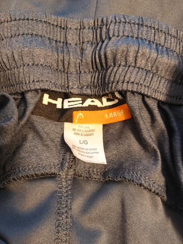 Head Men's Elastic Waist Shorts Lightweight Side Seam Pockets Gray Size L #17017 - Picture 4 of 4