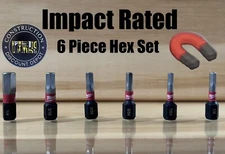 7/64 1/8 9/64 5/32 3/16 1/4 Hex MILWAUKEE SHOCKWAVE Hex Bit Set 1" 6Pc Allen set