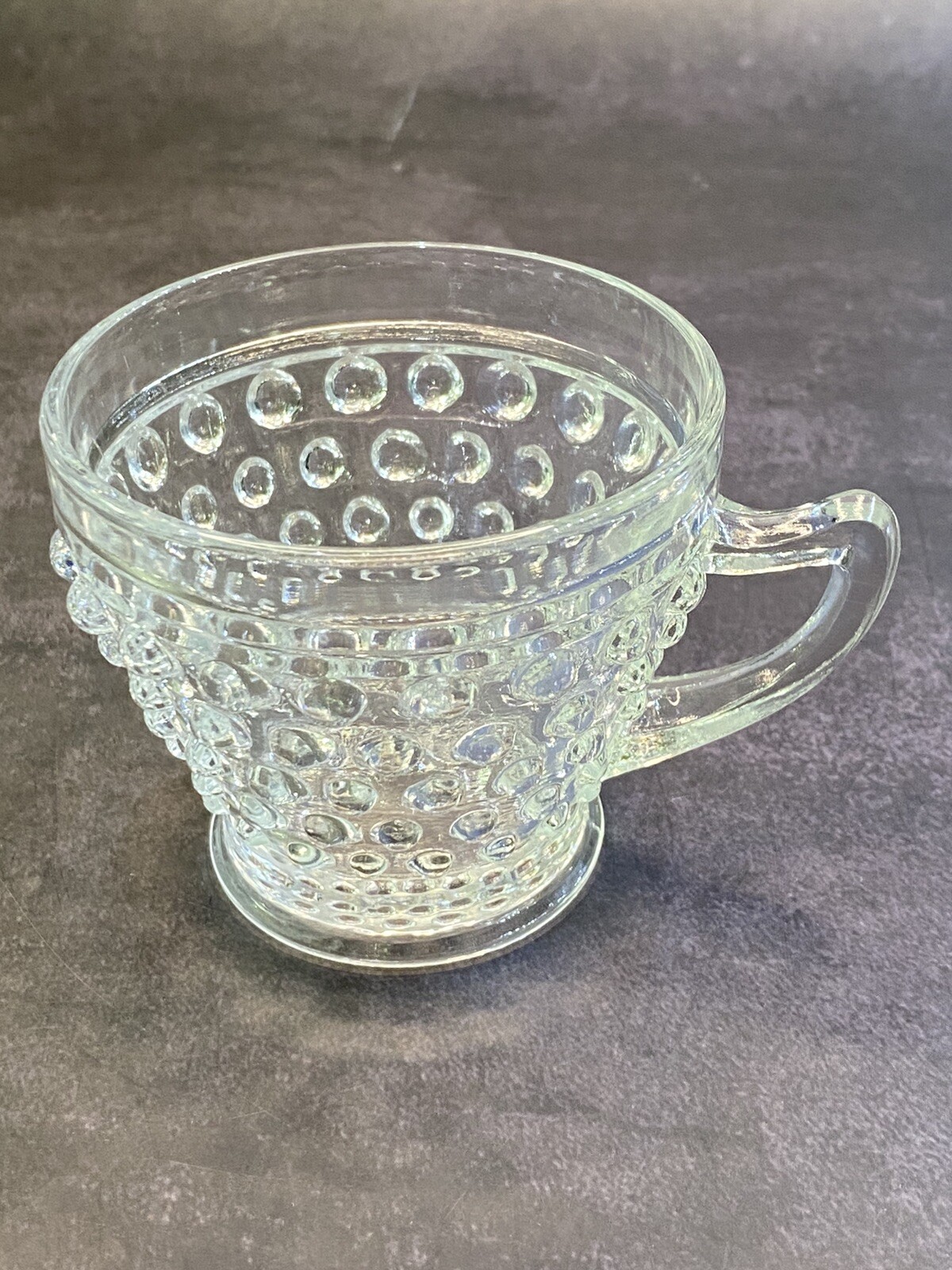 SET OF (10) FENTON VINTAGE CLEAR HOBNAIL PUNCH BOWL CUPS. eBay