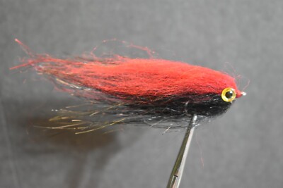Red & Black Baitfish Streamer Fly Fishing Fly Flies, 1 Fly, You Choose Size