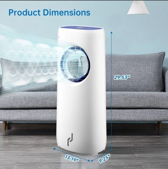 Homcom Bladeless fan water cooled 3.5L fan humidifier and ioniser - Image 4 of 4