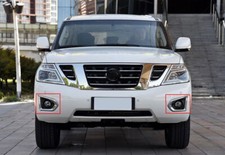 Led Front Fog Light Bumper Lamp Cover Set For Nissan Patrol Armada Y62 2016-2018