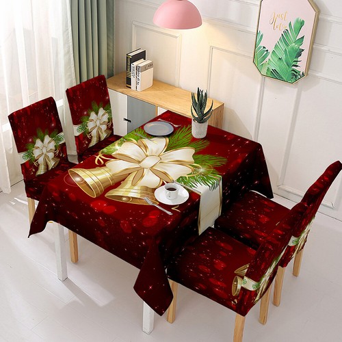 Christmas Stretch Chair Covers XMAS Party Decorations Santa Claus Seat Cover Au - Picture 30 of 34