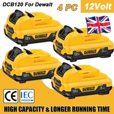 4pc DCB127 3.0Ah /3000mAh 12Volt Lithium Ion Battery for DeWALT DCB123 DCB120