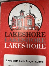 Lakeshore Curriculum Materials Company Basic Math Skills Bingo LC219 Vintage EUC