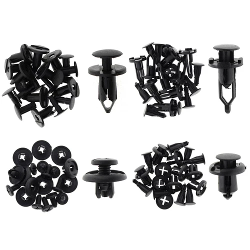Auto Push Pins and Fastener Sets Bumper Fender Flare Fastener Rivet Clips 40Pack - Foto 2 di 14