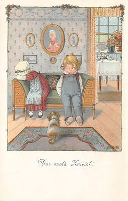 P. Ebner Le premier twist artiste carte postale 1920 - Photo 1/2