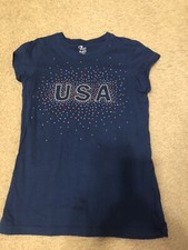 CHILDRENS PLACE SIZE LARGE 10/12 USA SHORT SLEEVE TSHIRT
