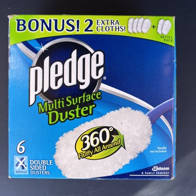 Pledge Multi Surface Duster Refills 6 Double Sided Dusters (No Handle) NEW