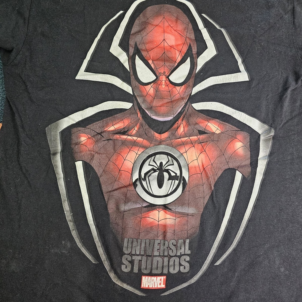 Universal Studios Spiderman Mens Graphic T-Shirt Large Black