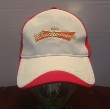 NWT 2014 Chase Authentics Budweiser Red & White Kevin Harvick Adjustable Hat