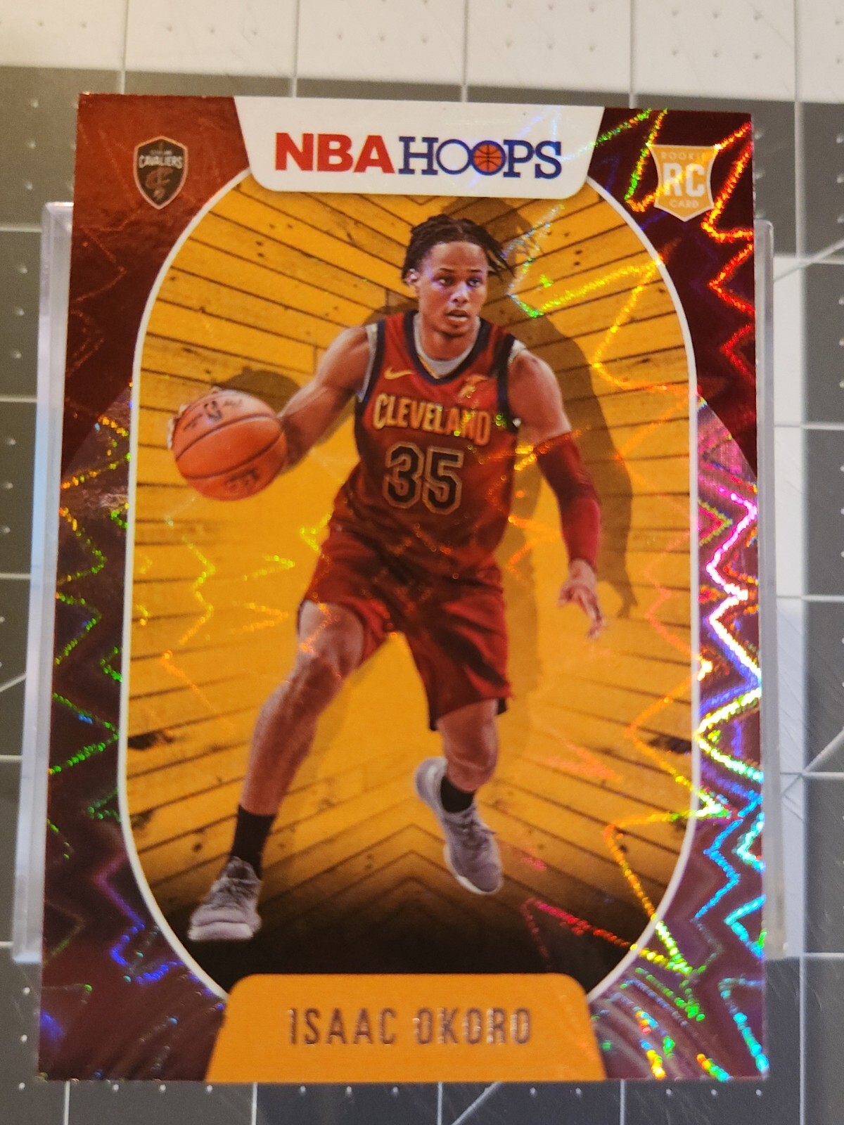 2020-21 Panini NBA Hoops - Purple Explosion #244 Isaac Okoro (RC) Rookie Card