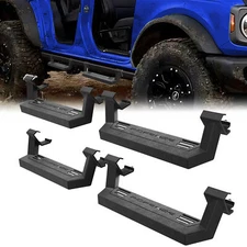 For 2021-2023 Ford Bronco 4 Doors Add on Rock Rails Running Boards Side Steps 