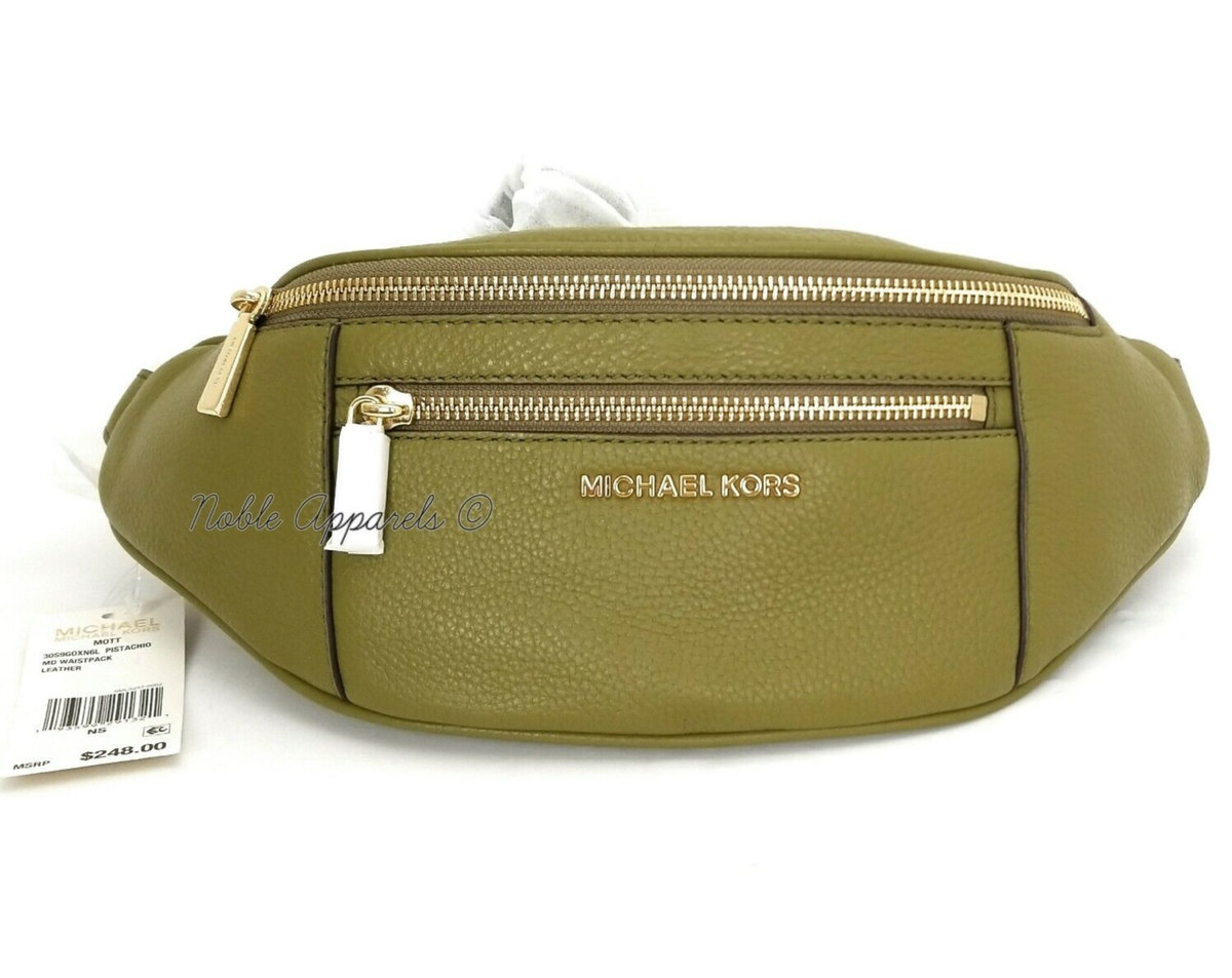 NWT MICHAEL KORS MOTT Pebble Leather Belt Bag Fanny Pack 