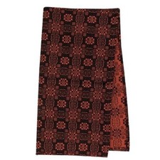 NEW PRIMITIVE PUMPKIN BLACK WOVEN TABLE RUNNE...