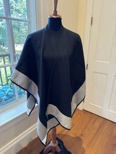 White House  Black Market White House Poncho Ruana size M