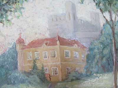 PEINTURE HUILE RUSSE cadre bois doré Promenade KOKLIOUCHKINE GeorgÏ. Vladimir. EUR 600,00 - FR