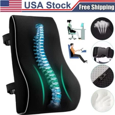 Memory Foam Lumbar Support Cushion for Home Office Car Seat Back Chair Pillow US