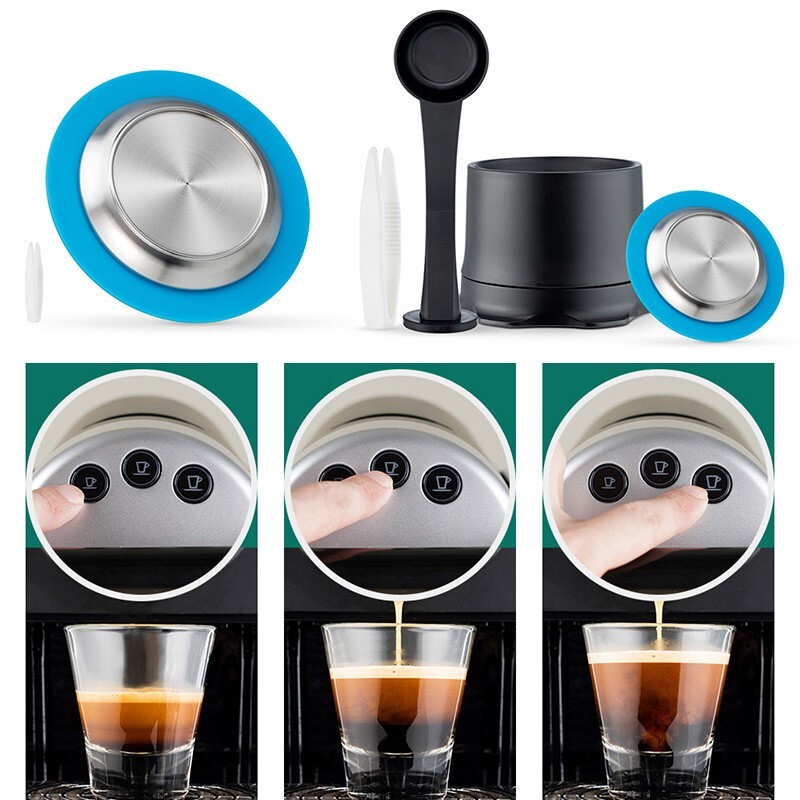 Refillable Stainless Steel Coffee Capsule Pod Filters Easy to Use and