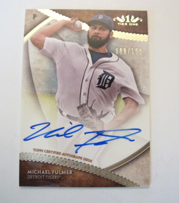 2017 Topps Tier One Michael Fulmer Detroit Tigers On Card Auto  #089/150