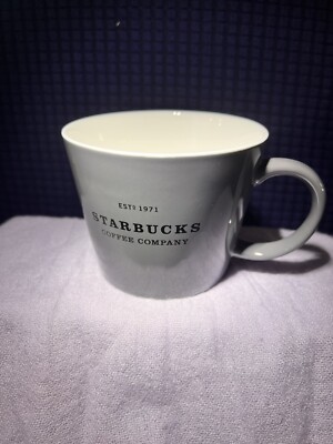 STARBUCKS Grey EST 1971 STARBUCKS COFFEE CO MUG CUP 12 OZ Rare | eBay