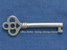 ANTIQUE HOLLOW BARREL KEY ROLL TOP DESK CABINET DRAWER KEY EARLY 1900's NICE 84B