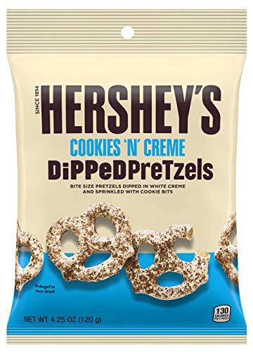 Pretzels sumergidos Hershey's, 4,25 oz. Bolsas, estuche de 12 (galletas 'N' crema)