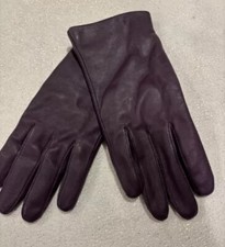 Jaclyn Smith Large Purple Thinsulate Leather Gloves Great Condition 