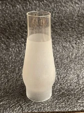 VINTAGE FROSTED MINITURE 1 1/8 X 3 1/2 NEW OLD STOCK OIL LAMP CHIMNEYS