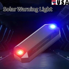 Solar LED Flash Light Anti-theft Safety Warning Light Car Interior Accessories