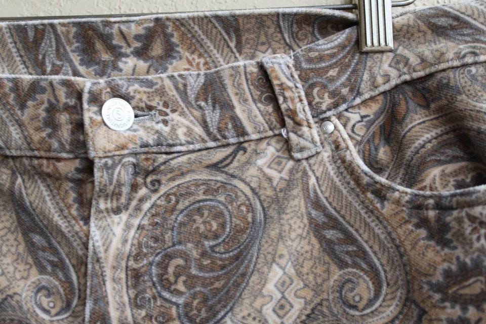 Pantalones acampanados vintage de terciopelo de algodón cachemir Whimsigoth JNY 16 Foto 2 de 3