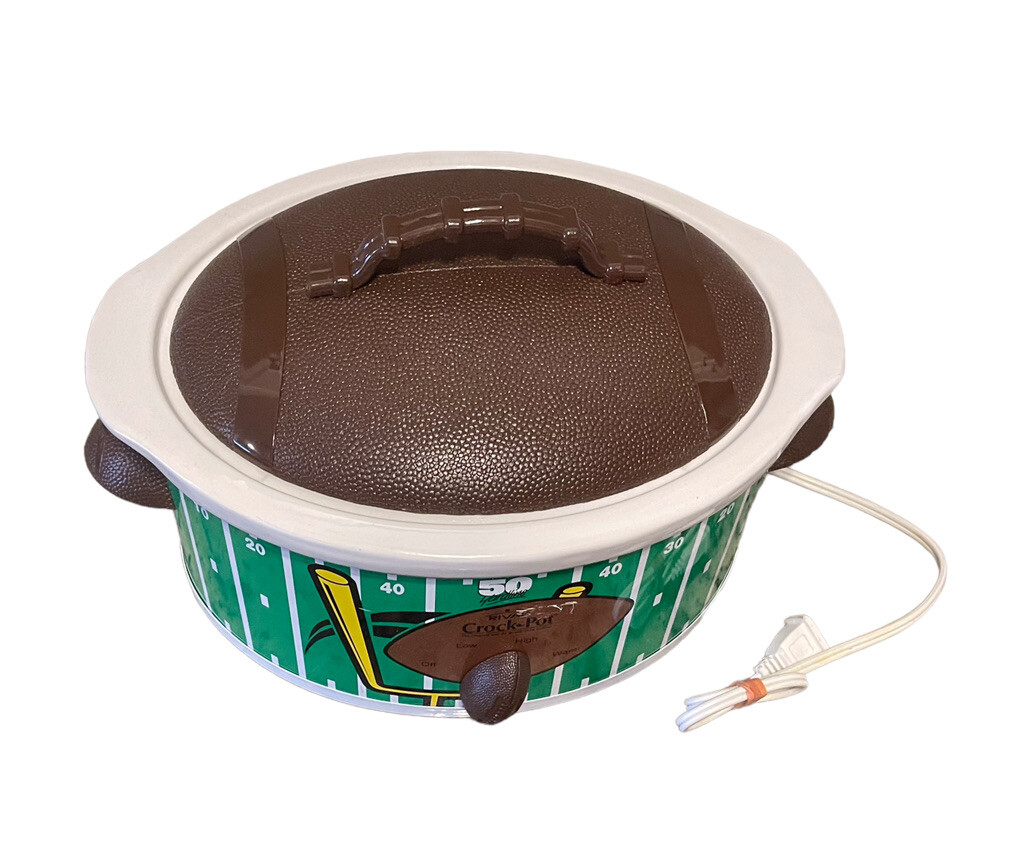 Football Crock Pot Slow Cooker 3 Qrt NFL Super Bowl Tailgate Party