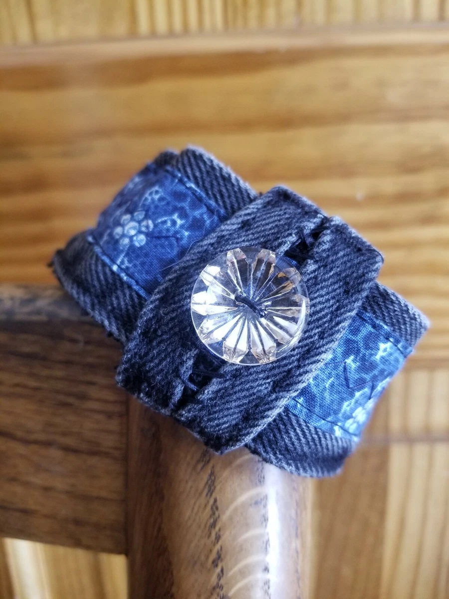 Quick and Easy Upcycled Denim Wrap Bracelet DIY – Coloratura Creations