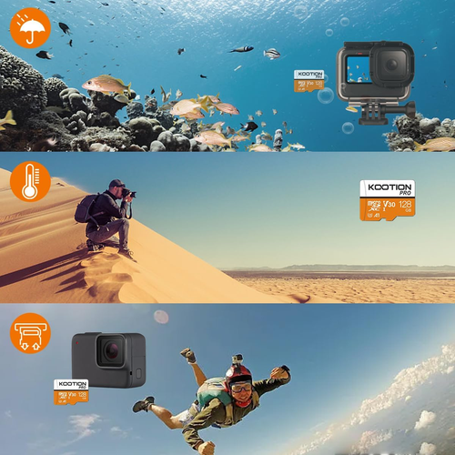 128GB Micro SDXC UHS-I U3 V30 A1 Memory Card - High Speed TF Card for Phone, Cam - Picture 7 of 12