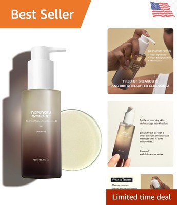 Korean Double Cleansing Oil with Black Rice Extract - 5.1 fl oz for Radiant Skin