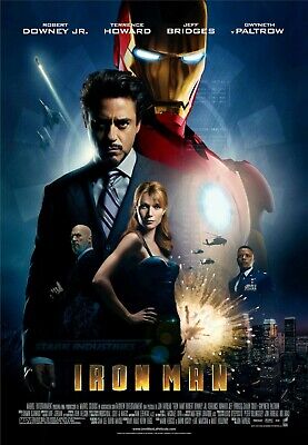 Iron Man Robert Downey Jr Marvel Comics Avengers 24x36 Movie Poster Print 2008 