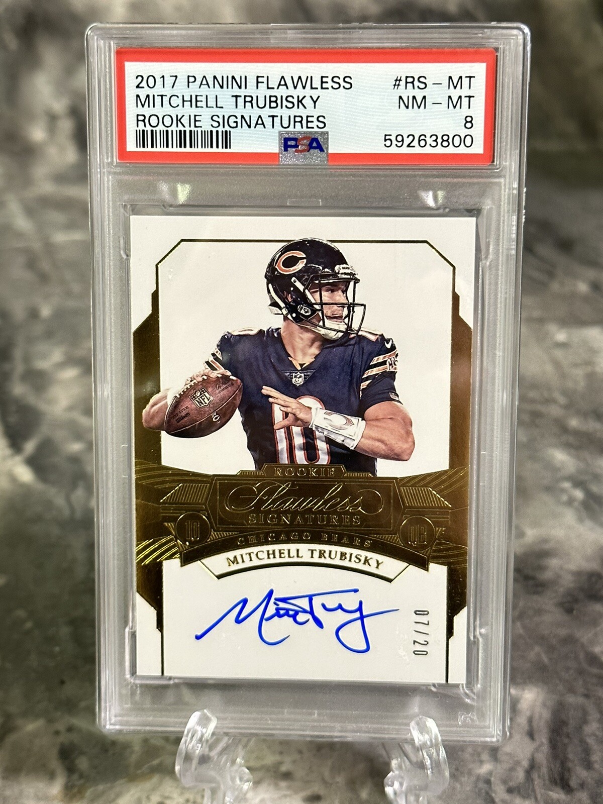 Mitchell Trubisky Panini Flawless Rookie Signatures #RSMT Base