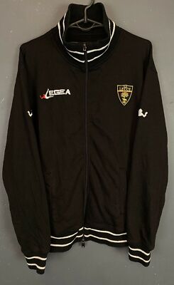 MEN'S LEGEA FC LECCE TRAINING TRACK JACKET FOOTBALL SOCCER BLACK SIZE M MEDIUM