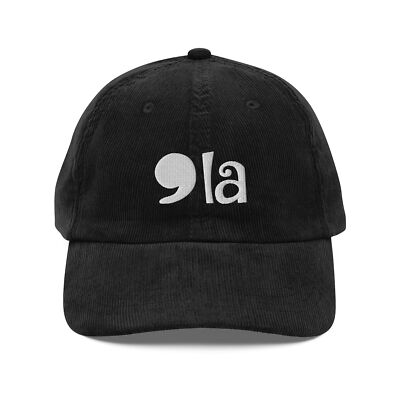 Comma La Kamala Harris Hat (Embroidered Vintage corduroy cap)